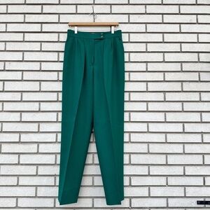 Vintage Pendleton Kelly Green Virgin Wool Pleated Front Trouser Pant